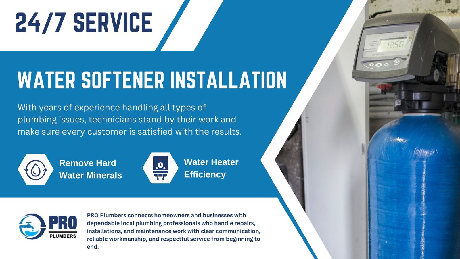 Water softener installation in Mission, TX